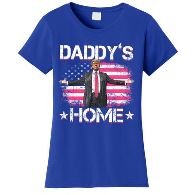 Trump 2024 Daddys Home Funny Trump Gift Women's T-Shirt