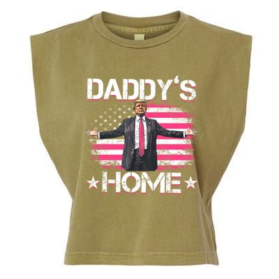 Trump 2024 Daddys Home Funny Trump Gift Garment-Dyed Women's Muscle Tee