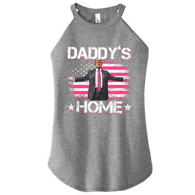 Trump 2024 Daddys Home Funny Trump Gift Women's Perfect Tri Rocker Tank