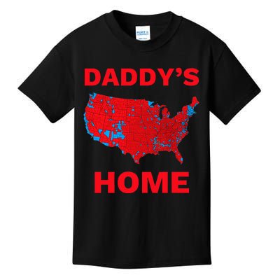 Trump 2024 DaddyS Home Trump Won 2024 Electoral College Map Kids T-Shirt