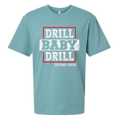 Trump 2024 Drill Baby Drill Sueded Cloud Jersey T-Shirt