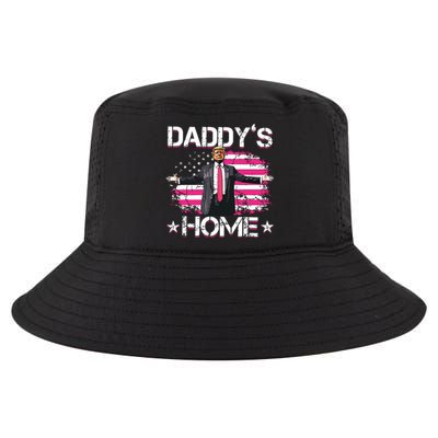 Trump 2024 Daddys Home Funny Trump Pink Cool Comfort Performance Bucket Hat