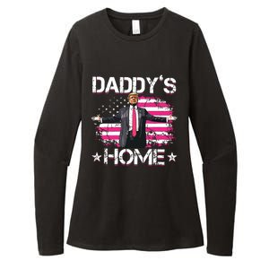 Trump 2024 Daddys Home Funny Trump Pink Womens CVC Long Sleeve Shirt