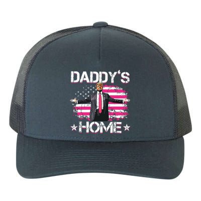 Trump 2024 Daddys Home Funny Trump Pink Yupoong Adult 5-Panel Trucker Hat