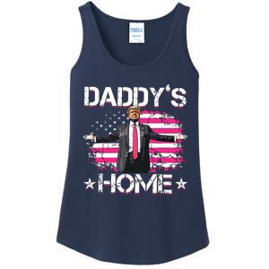 Trump 2024 Daddys Home Funny Trump Pink Ladies Essential Tank