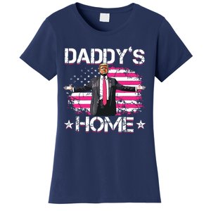 Trump 2024 Daddys Home Funny Trump Pink Women's T-Shirt