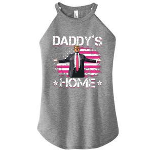 Trump 2024 Daddys Home Funny Trump Pink Women's Perfect Tri Rocker Tank