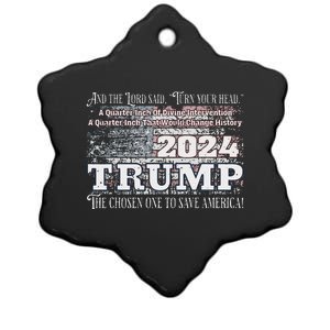 Trump 2024 Divine Intervention Ceramic Star Ornament