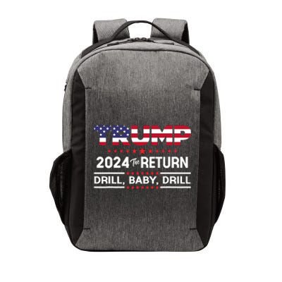 Trump 2024 Drill Baby Drill Us Flag Republican 4th Of July Vector Backpack