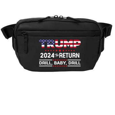 Trump 2024 Drill Baby Drill Us Flag Republican 4th Of July Crossbody Pack