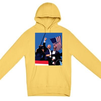 Trump 2024 Donald Trump Fist Pump Premium Pullover Hoodie