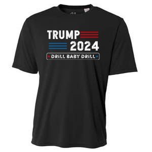 Trump 2024 Drill Baby Drill Cooling Performance Crew T-Shirt