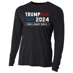 Trump 2024 Drill Baby Drill Cooling Performance Long Sleeve Crew