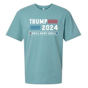 Trump 2024 Drill Baby Drill Sueded Cloud Jersey T-Shirt