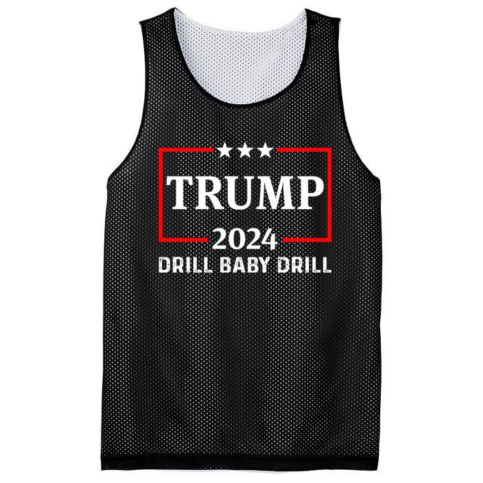 Trump 2024 Drill Baby Drill Mesh Reversible Basketball Jersey Tank