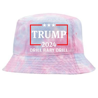 Trump 2024 Drill Baby Drill Tie-Dyed Bucket Hat