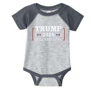 Trump 2024 Drill Baby Drill 4th Of July Infant Baby Jersey Bodysuit