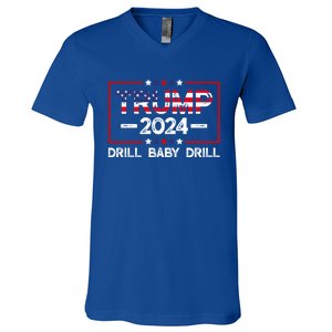 Trump 2024 Drill Baby Drill V-Neck T-Shirt