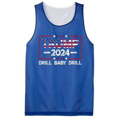 Trump 2024 Drill Baby Drill Mesh Reversible Basketball Jersey Tank