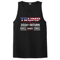 Trump 2024 Drill Baby Drill Us Flag Republican 4th Of July PosiCharge Competitor Tank