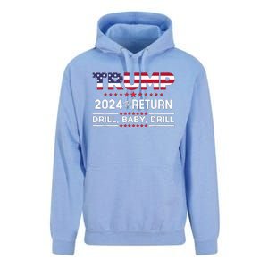 Trump 2024 Drill Baby Drill Us Flag Republican 4th Of July Unisex Surf Hoodie