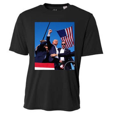 Trump 2024 Donald Trump Fist Pump Cooling Performance Crew T-Shirt