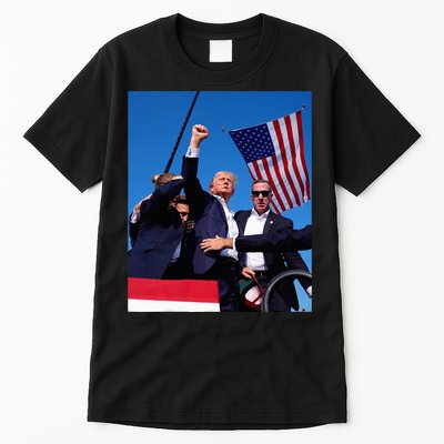 Trump 2024 Donald Trump Fist Pump Tall T-Shirt