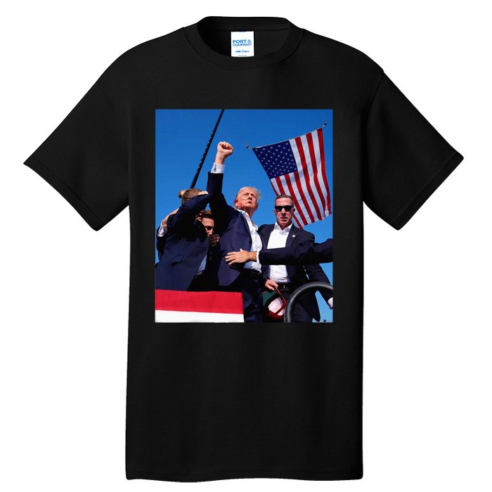 Trump 2024 Donald Trump Fist Pump Tall T-Shirt