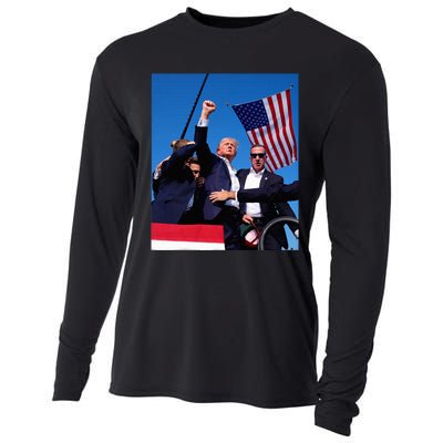 Trump 2024 Donald Trump Fist Pump Cooling Performance Long Sleeve Crew