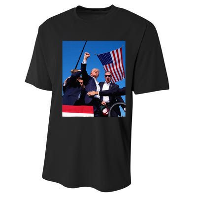 Trump 2024 Donald Trump Fist Pump Performance Sprint T-Shirt