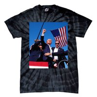 Trump 2024 Donald Trump Fist Pump Tie-Dye T-Shirt