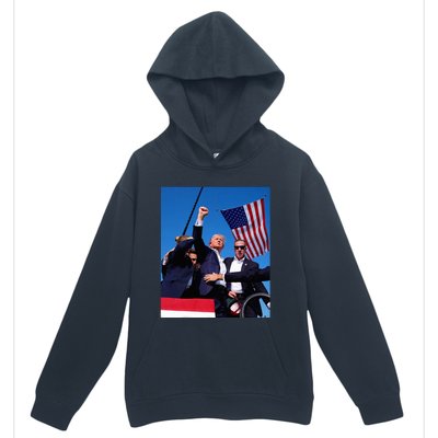 Trump 2024 Donald Trump Fist Pump Urban Pullover Hoodie