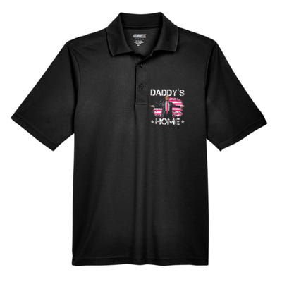 Trump 2024 Daddys Home Funny Trump Men's Origin Performance Piqué Polo