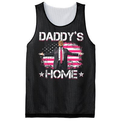 Trump 2024 Daddys Home Funny Trump Mesh Reversible Basketball Jersey Tank