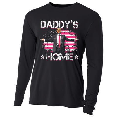 Trump 2024 Daddys Home Funny Trump Cooling Performance Long Sleeve Crew