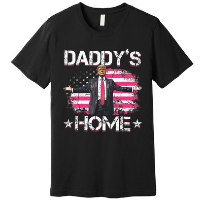 Trump 2024 Daddys Home Funny Trump Premium T-Shirt