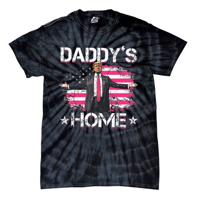 Trump 2024 Daddys Home Funny Trump Tie-Dye T-Shirt