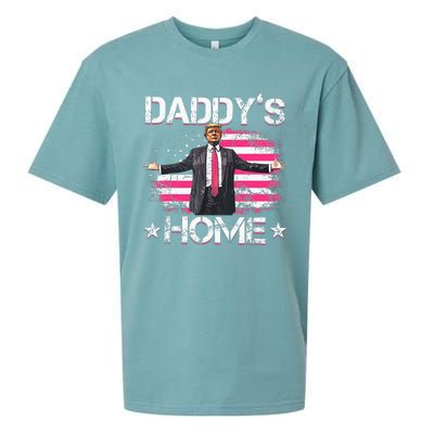 Trump 2024 Daddys Home Funny Trump Sueded Cloud Jersey T-Shirt