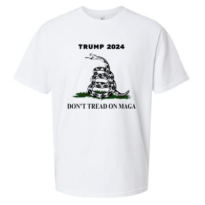 Trump 2024 DonT Tread On Maga Snake Rattlesnake On Grass Sueded Cloud Jersey T-Shirt