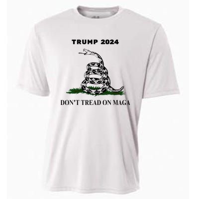 Trump 2024 DonT Tread On Maga Snake Rattlesnake On Grass Cooling Performance Crew T-Shirt