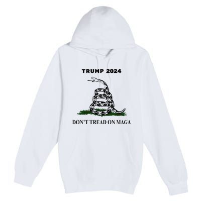 Trump 2024 DonT Tread On Maga Snake Rattlesnake On Grass Premium Pullover Hoodie