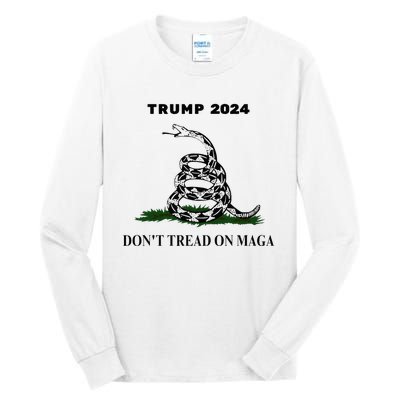 Trump 2024 DonT Tread On Maga Snake Rattlesnake On Grass Tall Long Sleeve T-Shirt