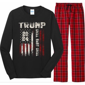 Trump 2024 Drill Baby Drill Long Sleeve Pajama Set