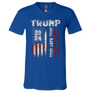 Trump 2024 Drill Baby Drill V-Neck T-Shirt