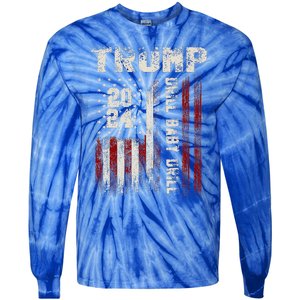 Trump 2024 Drill Baby Drill Tie-Dye Long Sleeve Shirt