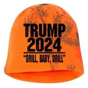 Trump 2024 Drill Baby Drill Funny Pro Trump For Man Woman Kati - Camo Knit Beanie