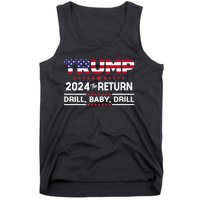 Trump 2024 Drill Baby Drill Us Flag Republican 4th Of July Tank Top