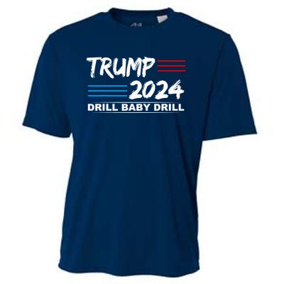 Trump 2024 Drill Baby Drill Cooling Performance Crew T-Shirt