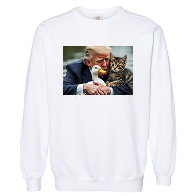 Trump 2024 Duck Kitten Garment-Dyed Sweatshirt