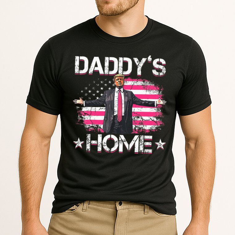 Trump 2024 Daddys Home Funny Trump Pink Cooling Performance Crew T-Shirt